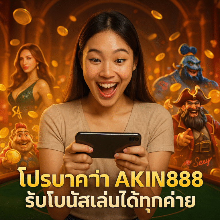 โปรบาคาร่า AKIN888 รับโบนัสเล่นได้ทุกค่าย