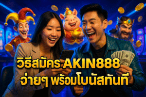 วิธีสมัคร AKIN888 ง่ายๆ พร้อมรับโบนัสทันที